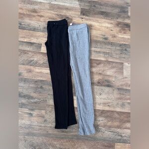 SO Black and Light Gray Knit Leggings Lot